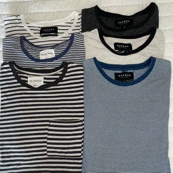 PacSun Other - BUNDLE 6 Basic Striped Tees (S/M) Pacsun/On the Byas